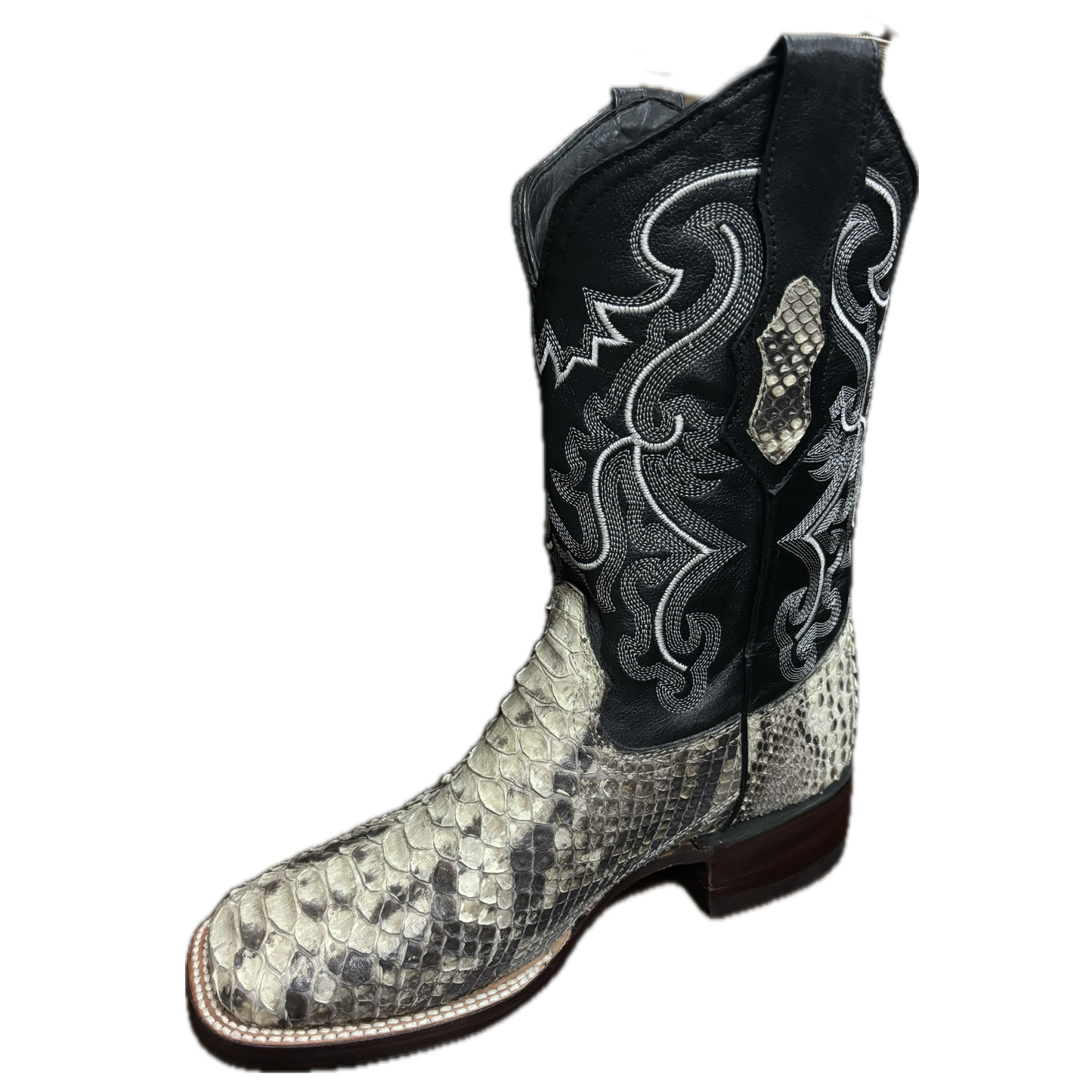 White Diamond Python Boots