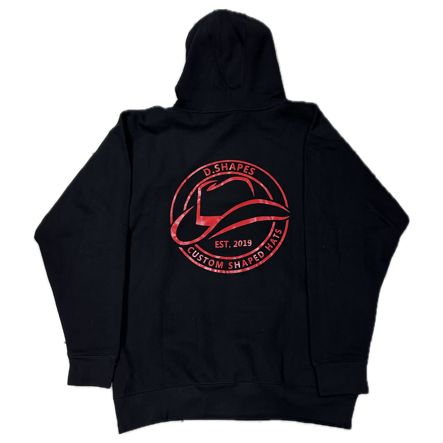 D.Shapes Black and Red Logo Hoodie