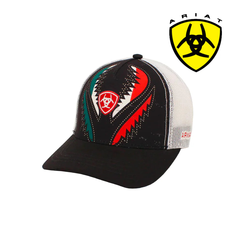 Ariat Mens Wing Cutout Mexican Flag Cap