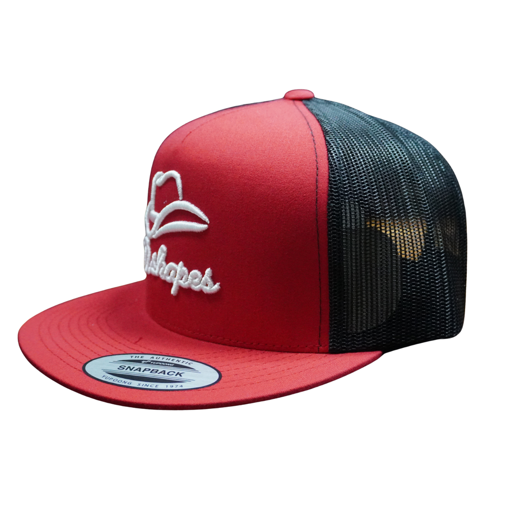 Gorra de camionero negra y roja D. Shapes