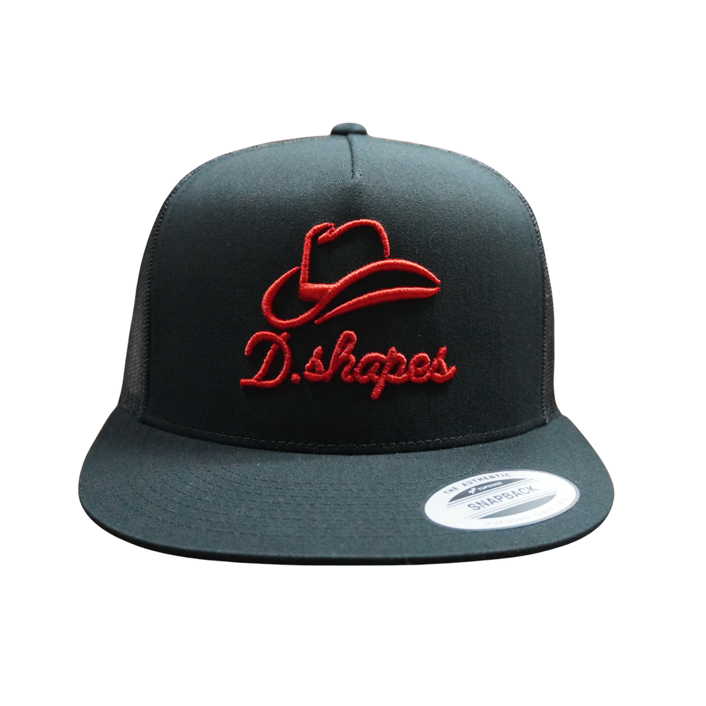 Gorra de camionero negra y roja D. Shapes