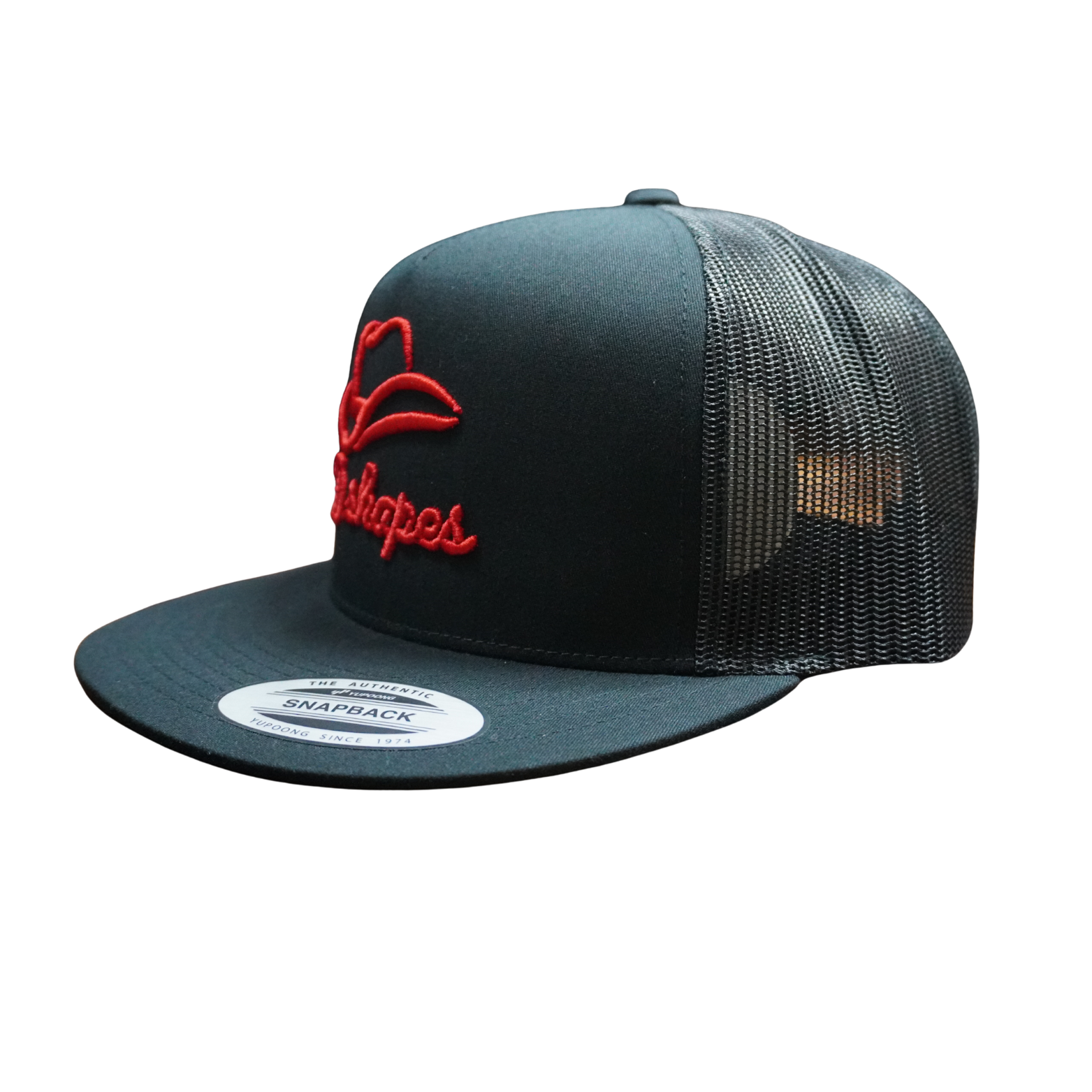 Gorra de camionero negra y roja D. Shapes