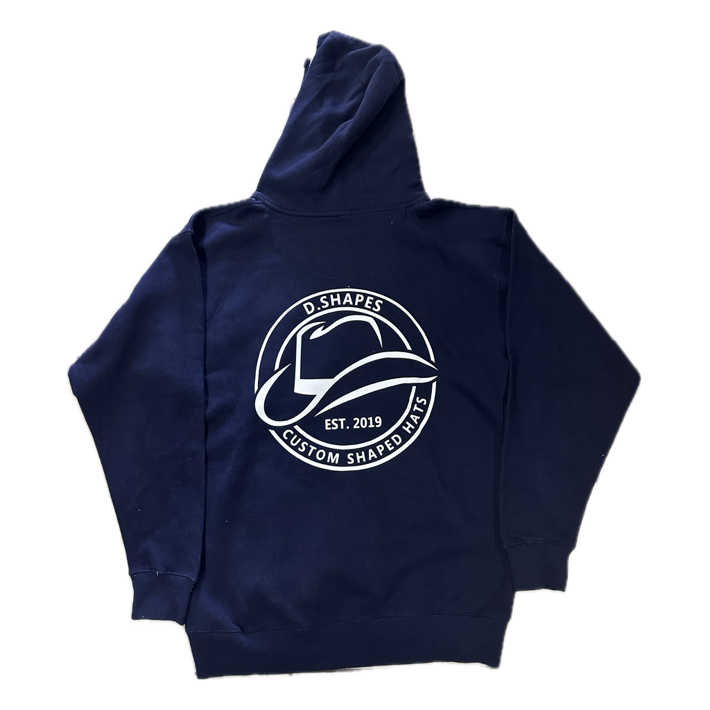 D.Shapes Navy Blue & White Hoodie