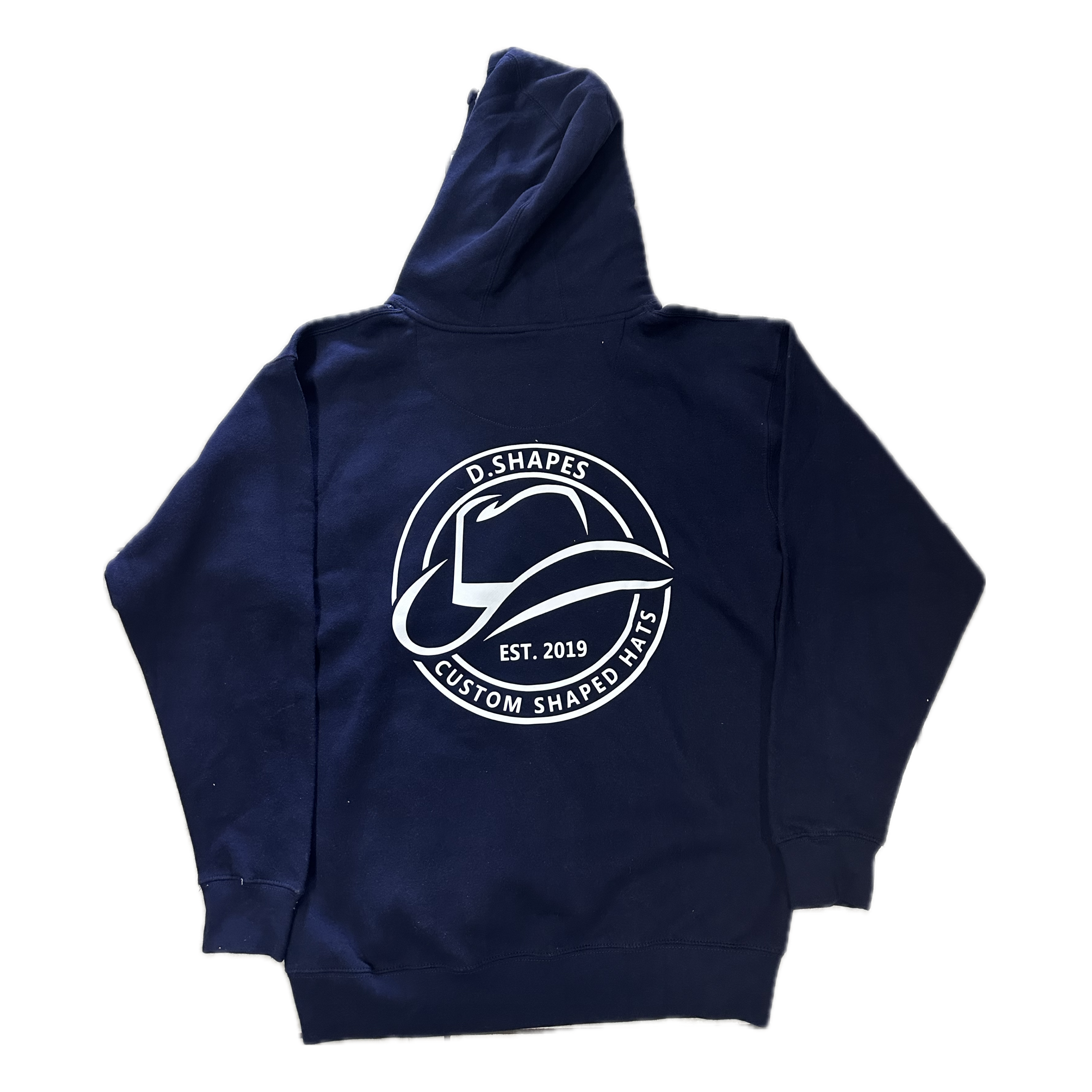 D.Shapes Navy Blue & White Hoodie