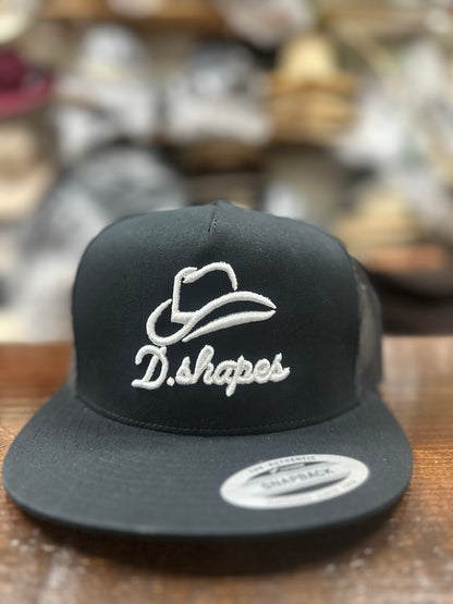 D. Shapes Black Trucker Hat