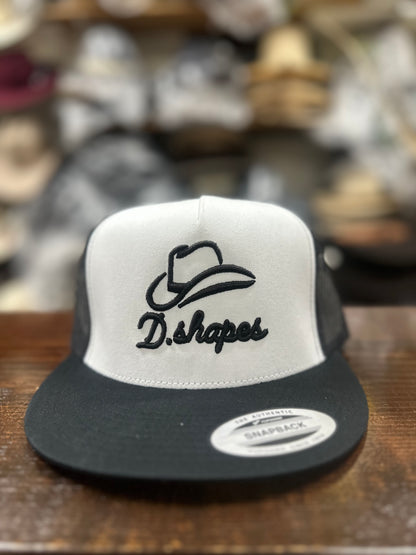 D. Shapes White & Black Trucker Hat