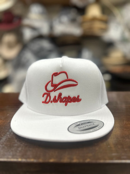 D. Shapes White & Red Trucker Hat