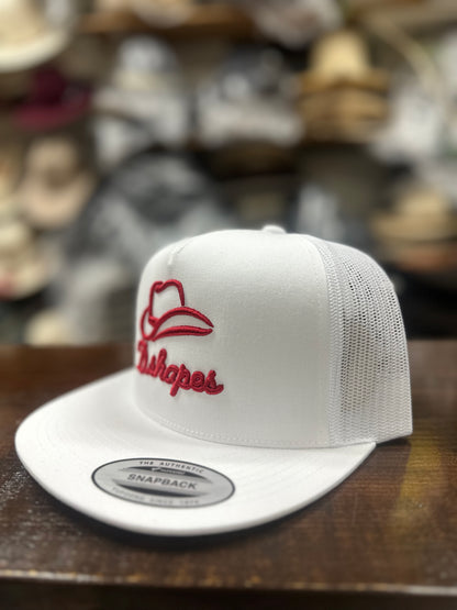 D. Shapes White & Red Trucker Hat