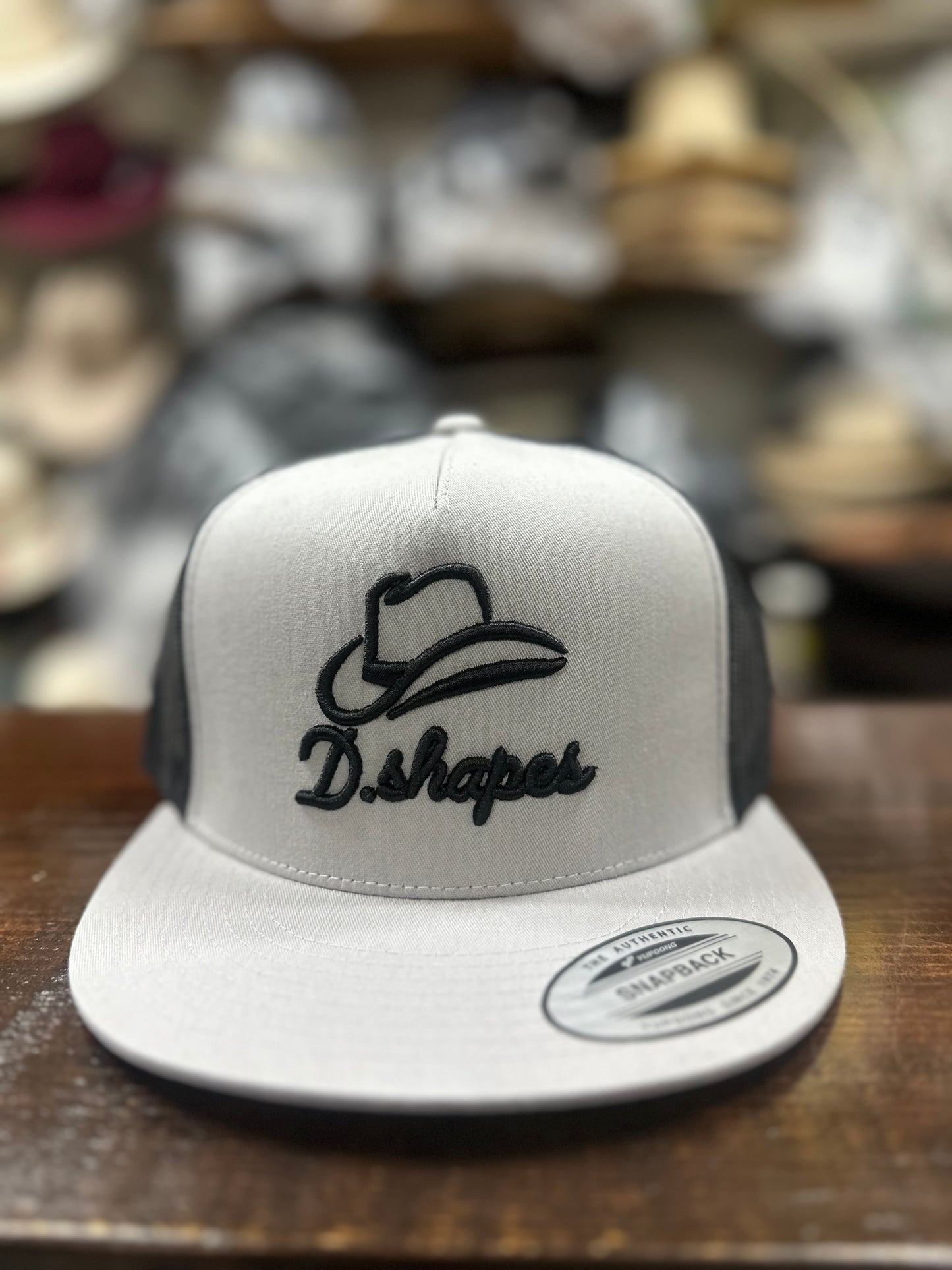 D. Shapes Black & White Trucker Hat