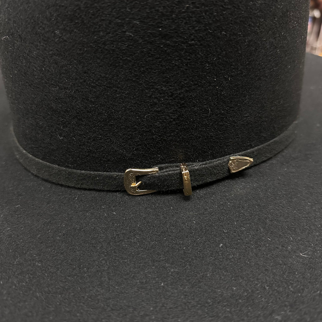 Black Wool Hat Regular Crown