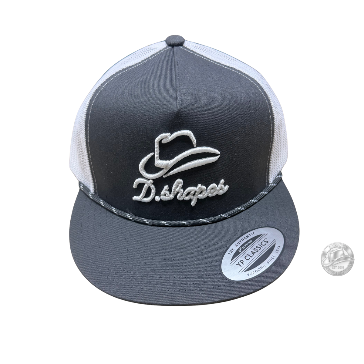 D. Shapes Grey & White Trucker Hat
