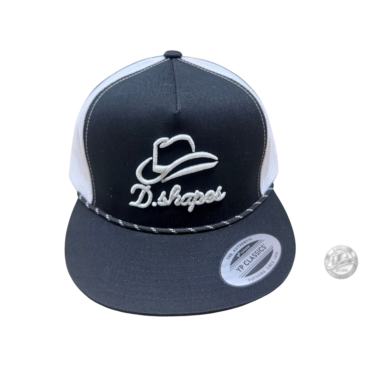 D. Shapes Black & White Trucker Hat