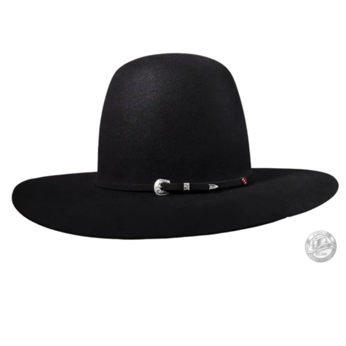 Tall Crown Felt Tacchino 6x Black