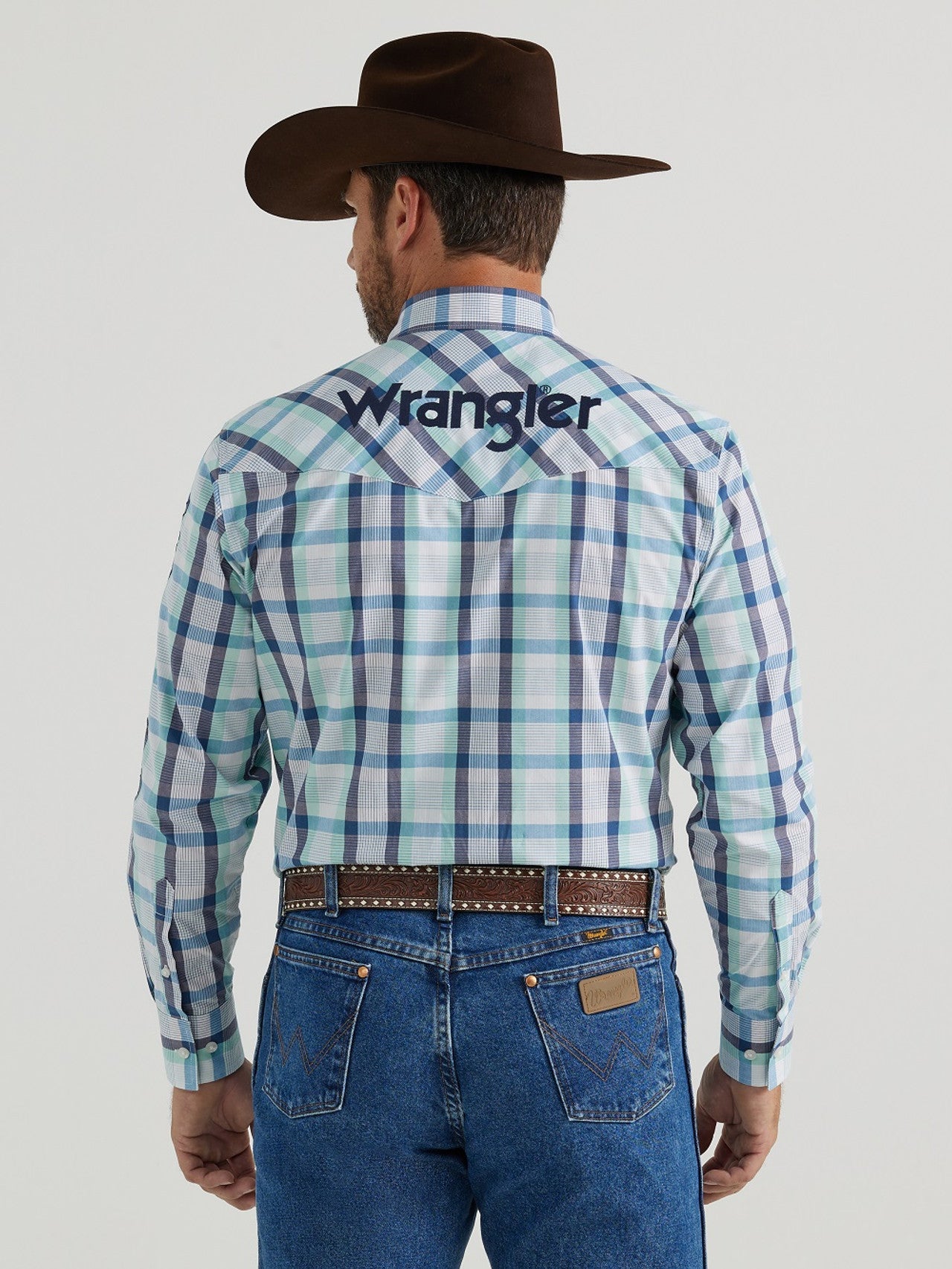 WRANGLER WRANGLER LOGO CUADROS AZULES