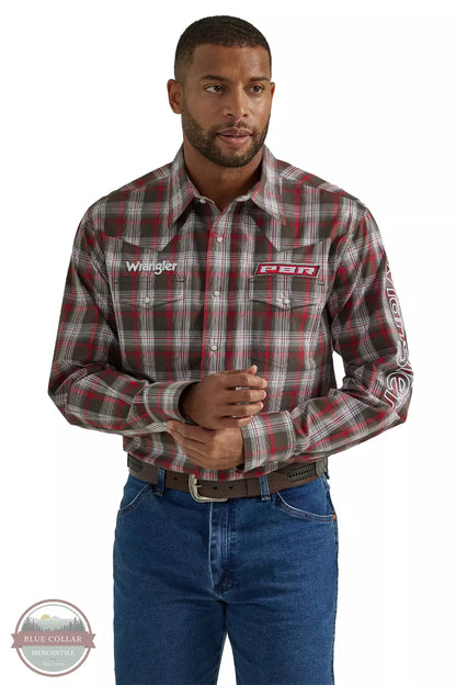 WRANGLER PBR LOGO RED PLAID