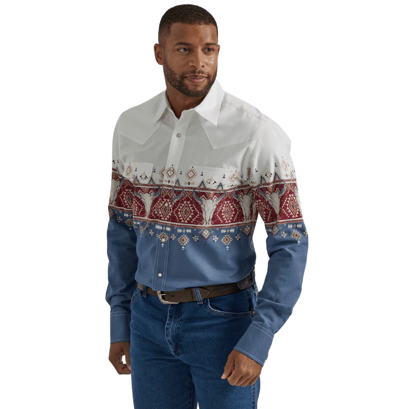 WRANGLER CHECOTAH MULTI SKULL CON RAYAS AZTECAS PARA HOMBRE