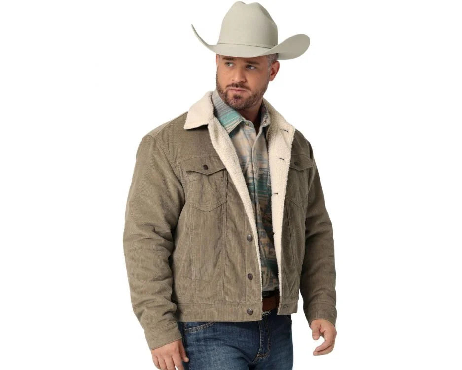 Wrangler Men's Cowboy Cut Sherpa Lined Corduroy Jacket