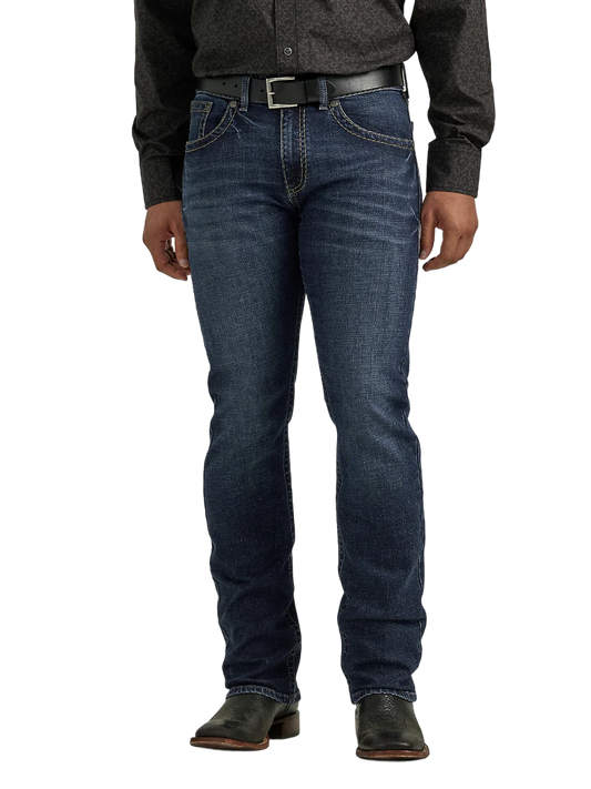 Wrangler Men's Cowboy Kiss Rock 47 Slim Fit Straight Leg Jean